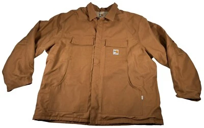 Carhartt Flame Resistant Duck Coat Quilt Lined Inner Cuff NFPA2112 HRC 4 - Image 1 of 4