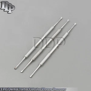 3 Pcs Dental Tartar Calculus Plaque Remover Tooth Scraper Pet Grooming Scalers - Picture 1 of 3