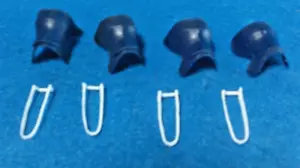 TIMPO Napoleonic Cavalry Saddles & Reins for Toy Soldiers 54MM Dark Blue/White - Picture 1 of 2