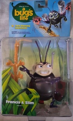 🐛Vintage 1998 Disney's Bug's Life Francis & Slim Action Figure NEW — 第 1/4 张图片