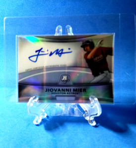 Jiovanni Mier 2010 Bowman *Platinum Report* Autographed MLB Refractor No BPA-JMI