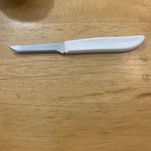 White Handle, Stainless Taiwan Blade 2.5" Blade Paring Knife 6" Long - Picture 1 of 5