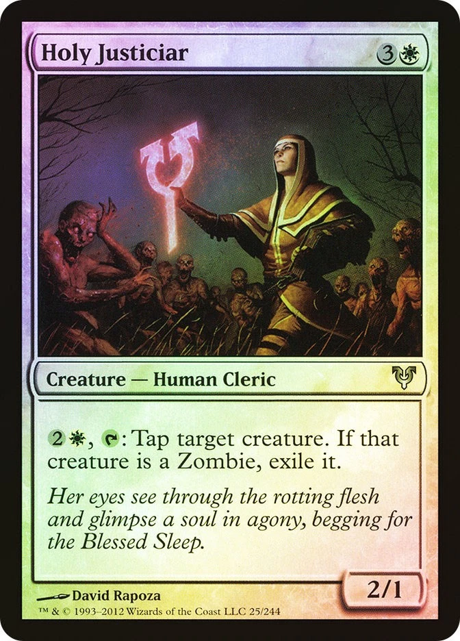 MTG FOIL Holy Justiciar  - Avacyn Restored #025 - Image 1 of 1