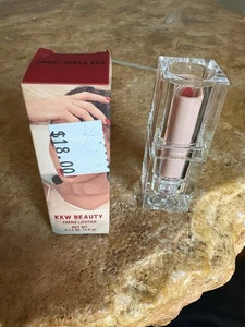 KKW BEAUTY Kim Kardashian Crème Lipstick RARE Candy Apple Red 0.14 oz Full Size - Picture 1 of 8