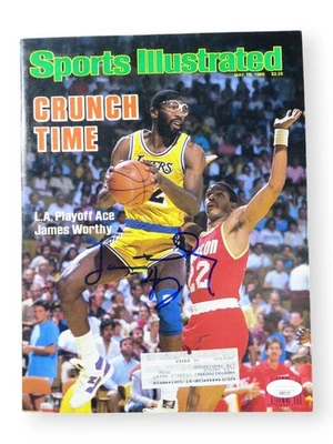 James Worthy Signed Autographed Magazine Sports Illustrated 1986 JSA CB83157 - Image 1 of 3