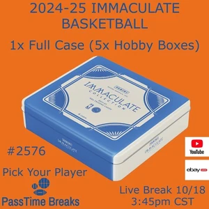 JERRY STACKHOUSE 2024-25 IMMACULATE BASKETBALL - 1x Case 5x Hobby Box BREAK 2576 - Picture 1 of 1