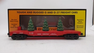 MTH 30-76211 Christmas Flatcar with 3 Xmas Trees EX/Box - Image 1 of 4