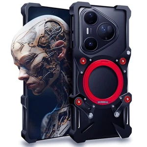 Metal Aluminum Rimless 360 Stand Bumper Case For Huawei Pura 80 Ultra / 80 Pro+ - Picture 1 of 20