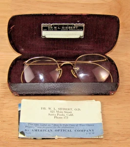 VTG American Optical Eyeglasses 1/10 12k GF Frames Only w/Case 42-20-110 - Picture 1 of 23