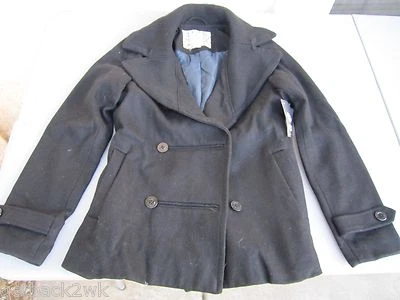 NUEVO* ELEMENT DAMAS M CHAQUETÓN CAMISA CHAQUETA ABRIGO TOP Negro Lana $120 Venta al por menor Foto 1 de 3