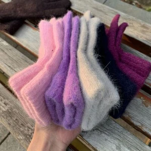 Fashion Cashmere Elastic Full Finger Gloves Winter Gloves Warm Thick Mittens - Picture 1 of 25