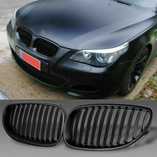For BMW E60 E61 5 Series M5 2003-2009 Front Kidney Grille Grille Matte Black MO
