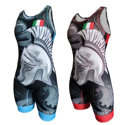 Femminile ITALIA Wrestling Singlet BERKNER Ringertrikot UWW Representative - Immagine 1 di 4