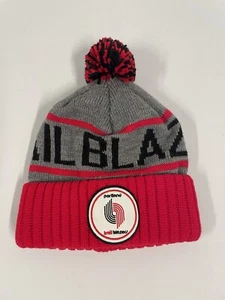 Mitchell and Ness Portland Trail Blazers Winter Strick Bommel Mütze Beanie NBA grau/rot - Bild 1 von 5