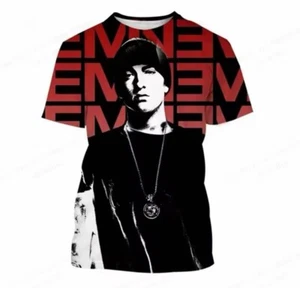 Teenagers Adult Mens Rapper Eminem T-shirt 3D Print Tops Trending NEW - Picture 1 of 9