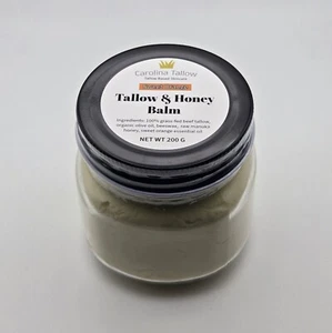 Sweet Orange- Tallow and Honey Balm (100% grass-fed), 8oz Jar (200g) - Picture 1 of 2
