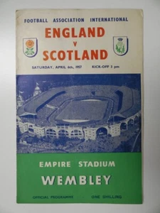 ENGLAND v SCOTLAND | 1956/1957 | INTERNATIONAL | 6 APR 1957 | UK FREEPOST - Picture 1 of 3