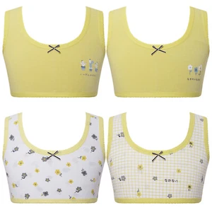 Kids Girls Bra Sports Vest Camisole Crop Tank Seamless Underwear Breathable Top - Picture 1 of 38