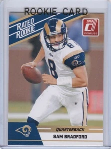 SAM BRADFORD ROOKIE CARD St. Louis Rams Football 2010 Donruss RATED RC - Picture 1 of 2