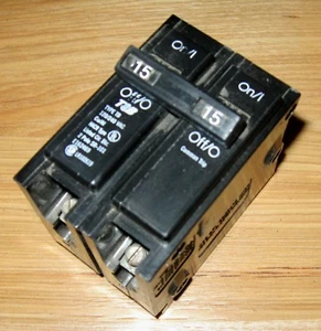 T&B Thomas & Betts 15A 15 Amp 2 or Double Pole Type TB Circuit Breaker TB215 - Picture 1 of 1