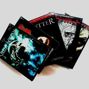 Blockbuster Horror Movie Video Lot Of 5 EMPTY Cases Defunct No Disc Prop Deco - Picture 1 of 10