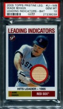 2005 Topps Pristine Legends Wade Boggs Bat Card #LI-WB pop 1 PSA 10