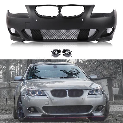 For 2008-2010 BMW 5 SERIES E60 M-Tech FRONT BUMPER W/ fog lights  W/ 18MM PDC Foto 1 de 4