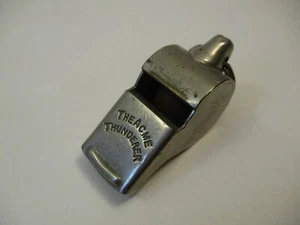 Antique Early Chrome Brass ACME Thunderer England Whistle Sports Navy Equipment - Picture 1 of 6