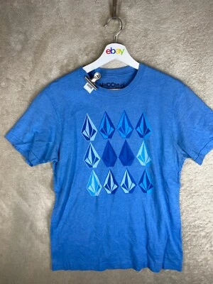 Volcom Casual T-Shirts Top Size M Womens Blue Logo Short Sleeve - Image 1 of 4
