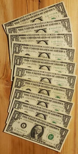 1969-B PARTIAL SET Federal Reserve Note $1 Dollar Bills, 10 of 12 Districts - Picture 1 of 21