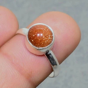 Golden Sun Sitara Round Shape Gemstone Handmade Fashion Jewelry Ring 8" SR 1030 - Picture 1 of 6