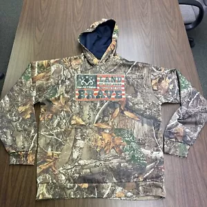 Realtree Edge Camo Hoodie Sweatshirt Mens L Hunting Woods Pullover Brave - Picture 1 of 10