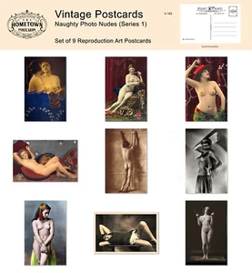 Vintage Photo Nudes (Series 1) Lot of 9 Rare Antique Repro Postcards - Picture 1 of 1