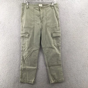 JCrew Cargo Pants Womens 29 (Actual 32X25.5) Green High Rise Tapered Leg Zip Fly - Picture 1 of 16