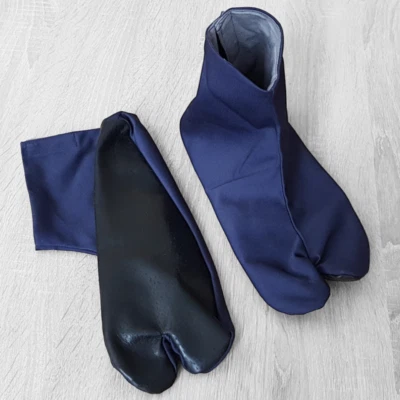 Japanese Tabi Blue Shoes with Hook and Loop Fastener - Image 1 of 4