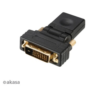 Akasa AK-CBHD16-BK DVI-D to HDMI Angle Adapter - Image 1 of 3