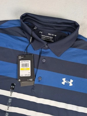 Under Armour плей-офф Polo 3.0 мужской средний в полоску гольф производительность новый с Ярлыками. - Изображение 1 из 4