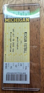 2025 Michigan Wolverines vs Washington Football Ticket Stub Bryce Underwood - Picture 1 of 4