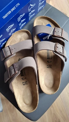 Birkenstock Arizona Birko-Flor Nubuk Sandalen für Damen - Mocca, EU 41 NEU - Bild 1 von 4