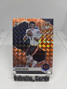 2021 Panini Mosaic Justin Fields Rookie Reactive Orange Prizm RC #304 Bears - Picture 1 of 1