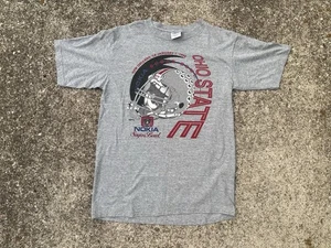 Vintage 90s Nokia Sugar Bowl 1998 NCAA L College Football T Shirt Ohio State - Picture 1 of 5