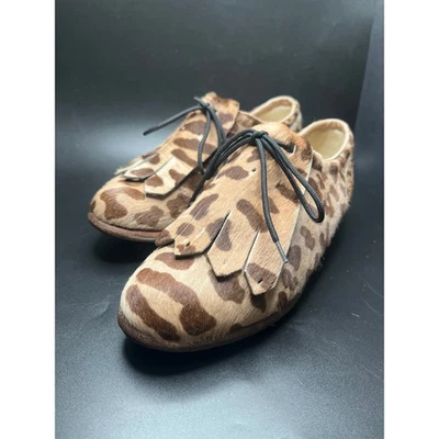Zapatos de golf Walter Genuin 7 de piel de lujo con suela de cuero con estampado de leopardo hechos a mano RAROS Foto 1 de 4