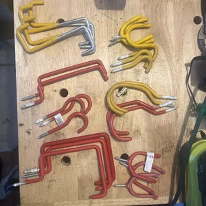 20 Werkzeug Fahrrad Haken Garage Wand Schwerlast Aufhänger hängend rot Gummi einschrauben - Bild 1 von 7