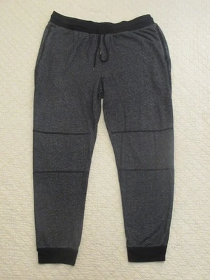 BCG Men's Jogger Lounge Pants Drawstring Zipper Pockets Black/Gray Size XL - Image 1 of 4