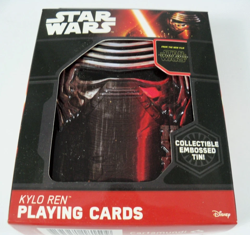 Star Wars Kylo Ren Playing Cards in Collectable Embossed Tin