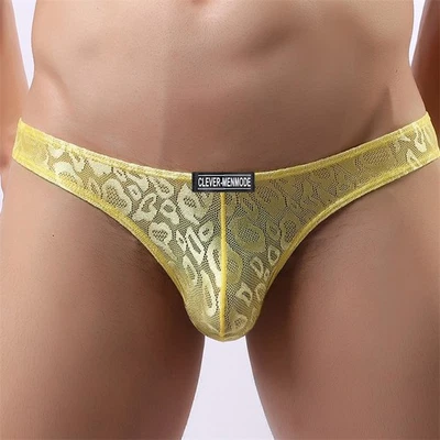 Men Sexy Briefs G string Tanga Underwear Low Rise Panties Underpants Transluce - - Image 1 of 4