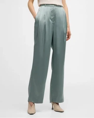 Pantalones Lou Lou Studio Ross verde satinado S Foto 1 de 4