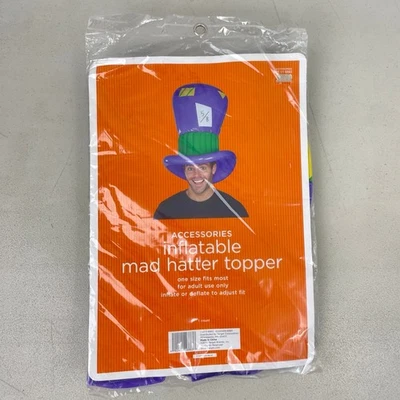 Halloween Costume Mad Hatter Blow Up Topper Hat One Size Fits Most Adult Use - Image 1 of 2