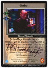 Babylon 5 CCG Crusade Embossed Card Galen Peter Woodward Autograph Signed Thin
