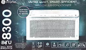 GE Profile Ultra Quiet 8200 BTU Smart Wifi Window Air Conditioner, White - Picture 1 of 9